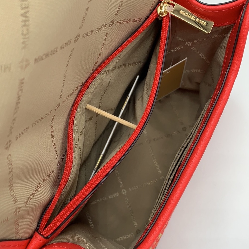 MICHAEL KORS SONIA SMALL SQUARE SHOULDER XBODY CORAL REEF COLOR - Picture 11 of 16